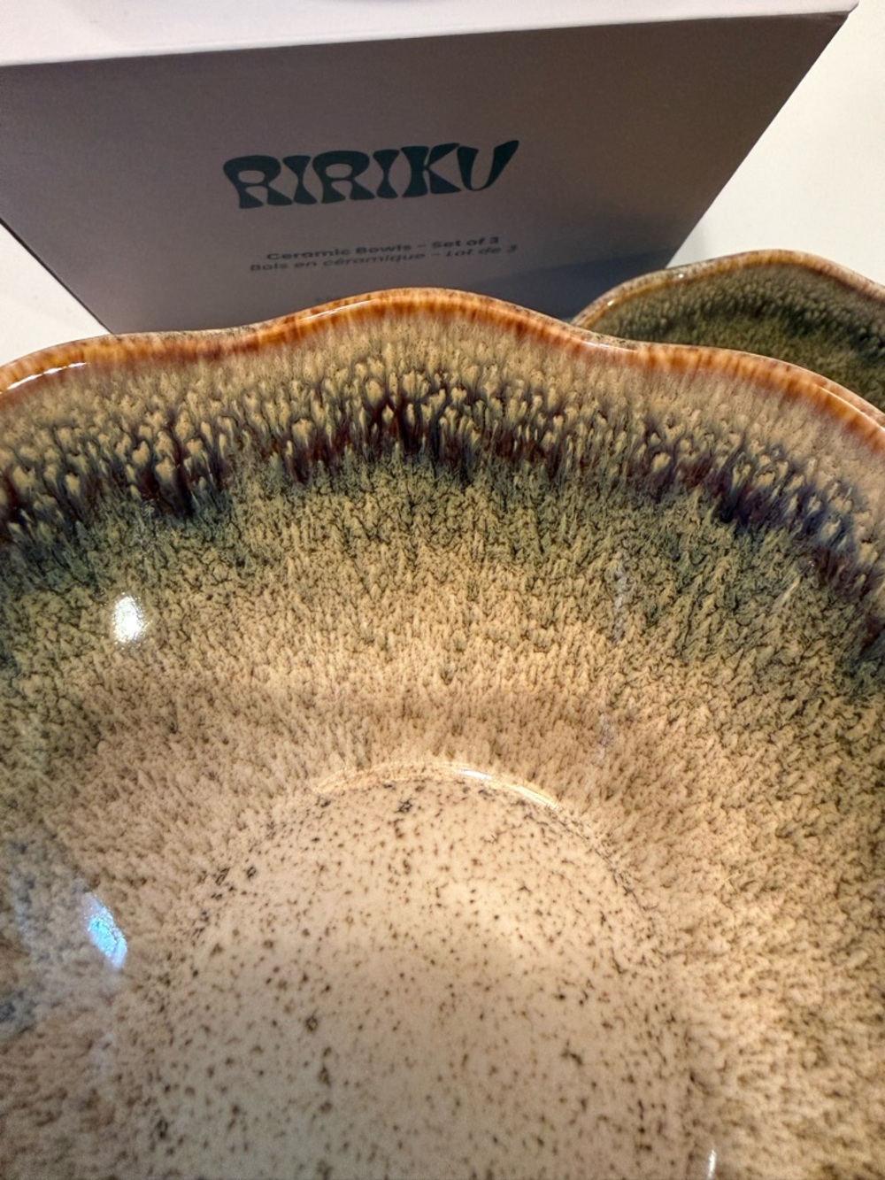 Ririku Ceramic Bowls - Set of 3 - Picture 5 of 7